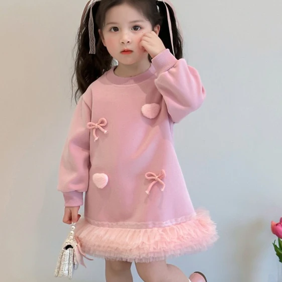 Baby Clothing Yarn - Girls Hoodie 2026 Autumn New Children's