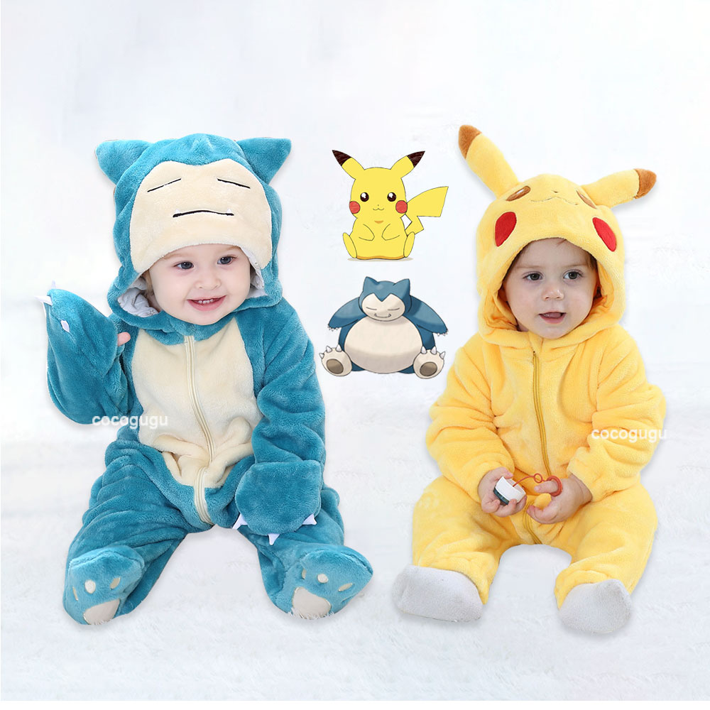 Baby Sleep Suit - Pokemon Costume 0-5 Y Baby Snorlax