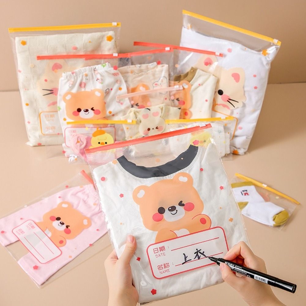 Baby Clothing Cupboard - 10PCS Cartoon Multi-size Storage Bag Portable