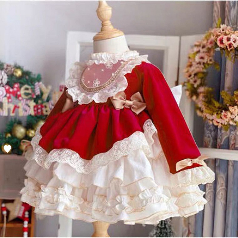 Baby Xmas Clothing - Girl Baby Party Dress New Spanish