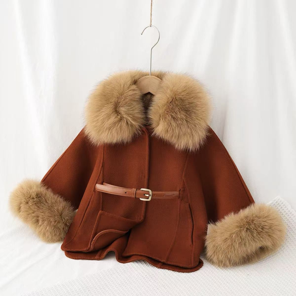 Baby Clothing High End - Girls' Double-sided Wool Coat Autumn And