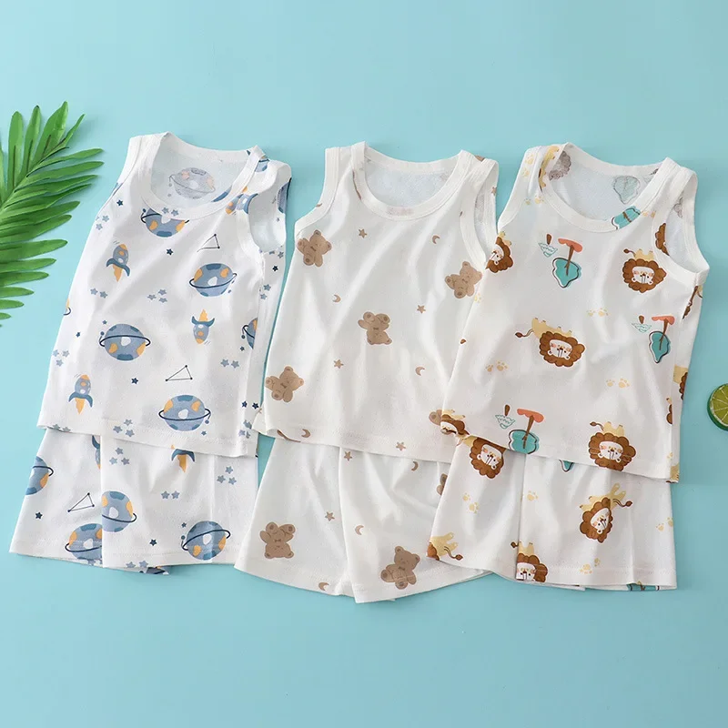 Kids Bamboo Cotton Vest Suit S - Baby Sleep Suit ulasan dan harga