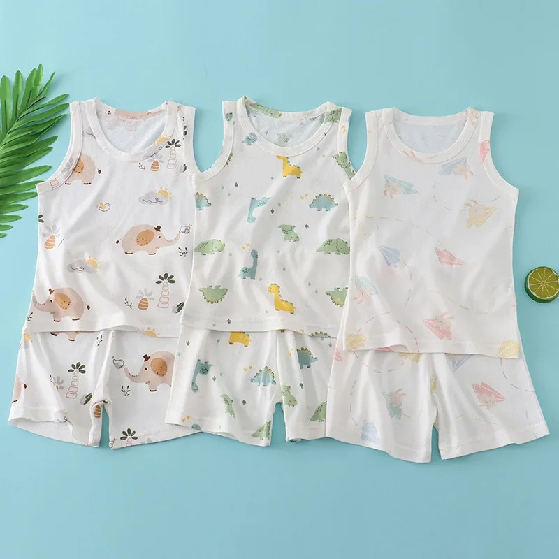 Kids Bamboo Cotton Vest Suit S - Baby Sleep Suit ulasan dan harga