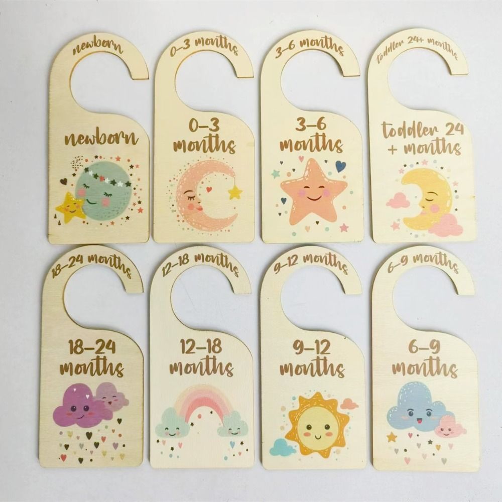 7/8Pcs Wood Baby Closet Divide - Baby Clothing Cupboard ulasan dan harga