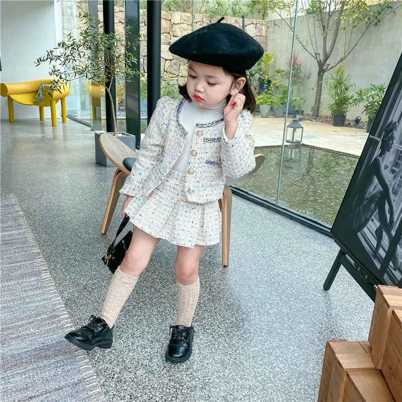 Girls Tweed Sets Clothes Autum - Baby Clothing Boutique ulasan dan harga