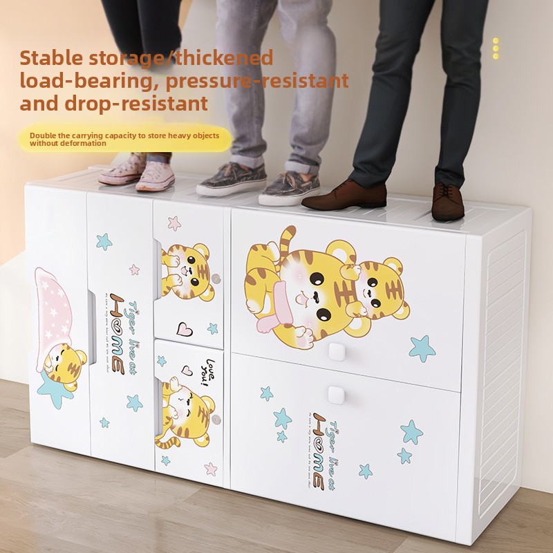 Thickened plastic five-bucket  - Baby Clothing Cupboard ulasan dan harga