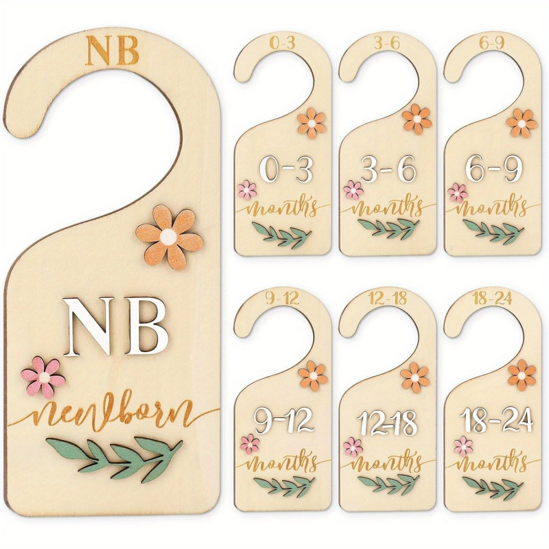 7Pcs 2D Daisy Wood Baby Closet - Baby Clothing Cupboard ulasan dan harga