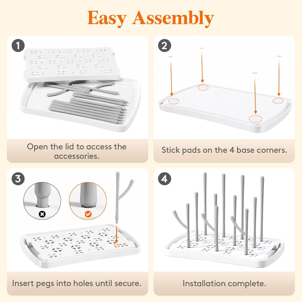Baby Bottle Drying Rack with T - Baby Clothing Rack ulasan dan harga